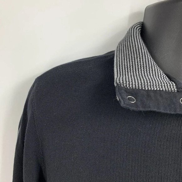 Hugo Boss Men's Piceno Quarter Zip Long Sleeve Knit Cotton Sweater Size L - Picture 3 of 15